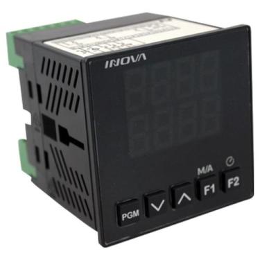Imagem de Temporizador Digital INV-20401 85-250VCA 75X75MM Inova, Preto