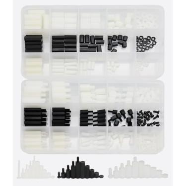 Imagem de Raogoodcx 360 peças M2 M3 M4 Masculino Feminino Nylon Espaçador Hex Kit de Sortimento de Porcas de Parafuso
