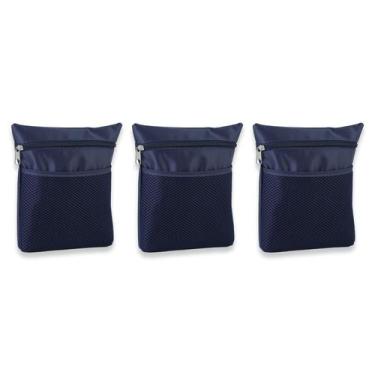 Imagem de Kit 3 Porta Objetos Médio Baú Moto Acessório Bolsinhas - Jaspe Ateliê,