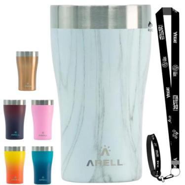 Imagem de Copo Térmico Arell Tulip Pint Inox 473ml com Tirante Porta Copo, Carra