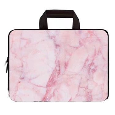 Imagem de 11 11,6 12 12,1 12,1 12,1 bolsa de transporte para laptop Chromebook capa para notebook Ultrabook capa de neoprene para Apple MacBook Air Samsung, Google, Acer, HP, DELL, Lenovo Asus (mármore rosa)