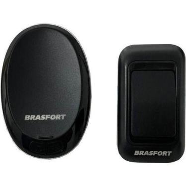 Imagem de Campainha Sem Fio Brasfort Pilha/tomada Preto