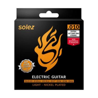 Imagem de Kit com 2 Jogos Encordoamento P/Guitarra SLG10 010/046 - Solez