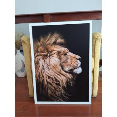 Imagem de Quadro Decorativo com Moldura 50x70 para Sala Leão - Londrinorte - Lon