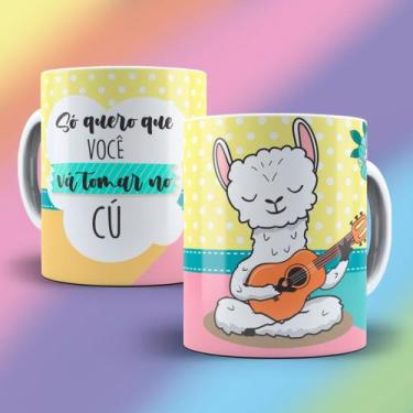 Imagem de Caneca Lhama Irritada Teu Cu Porr@ Caralh@ Diversos Modelos Insulto Ir