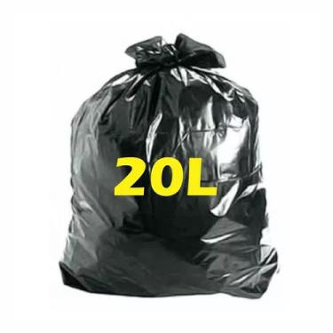 Imagem de Sacos para lixo preto 20L pacote com 5 unidades - S.O.S Lar