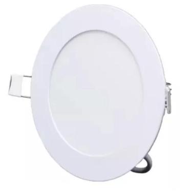 Imagem de Kit 5 Luminária De Led Redondo 6w 3000k Branco Quente Bivolt - LUZ SOL