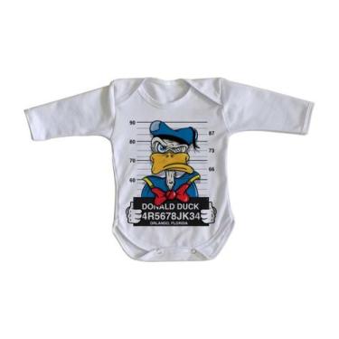 Imagem de  body nenê criança roupa bebê manga longa Donald prisão - Empório Dutr