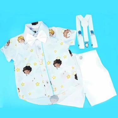 Imagem de Conjunto Masculino para Batizado com Estampas Sublinhadas e Acessórios