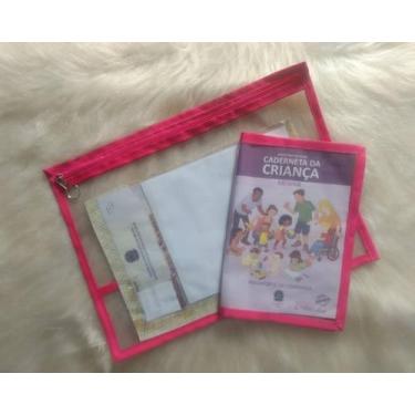 Imagem de Pasta porta documentos e porta caderneta de vacinação com zíper kit  -