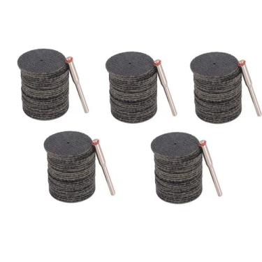 Imagem de 100 Discos De Corte Reforçado Fibra 32mm Dremel Retifica + 5 hastes - 
