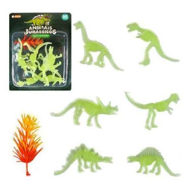 Imagem de Kit Animal Dinossauro Fosseis De Pvc Animais Jurassicos Bril - Oem