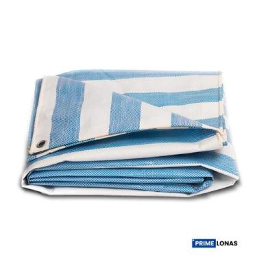 Imagem de Lona Impermeável 2x5 310 Azul e Branca SK - Prime Lonas