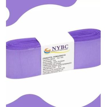 Imagem de Fita Gorgurão Artesanato Laço 10m 38mm Cores Variadas NYBC, Lilás