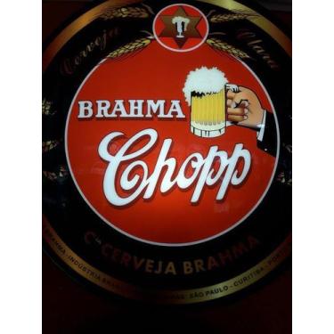Imagem de Quadro Luminoso Decorativo Cerveja Brahma Chopp Retrô Vintage Estilo A