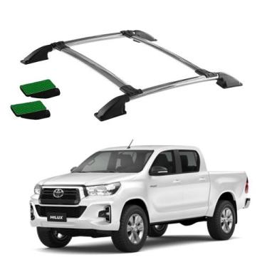 Imagem de Bagageiro Teto Hilux 2010 2011 2012 2013 2014 Cromo Colado - Track