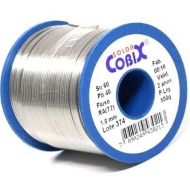 Imagem de Solda Estanho 60x40 1mm C/ Fluxo Ra (t2) Rolo 500g - Cobix, Fio
