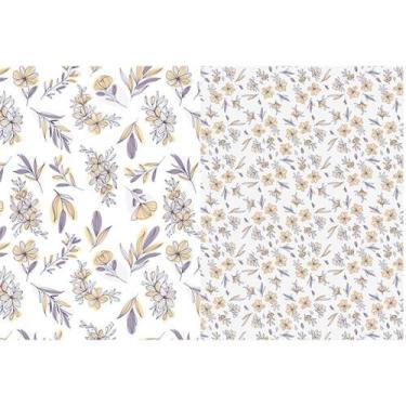 Imagem de Tecido Estampado para Patchwork - Meio a Meio By Amanda Ansaldo : Digi
