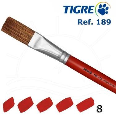 Imagem de Pincel Tigre 189 - Chato Longo, 08
