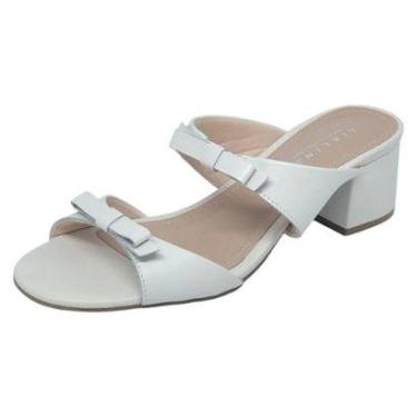 Imagem de Tamanco Feminino Salto Médio Facil Calce em Couro Lia Line-Feminino