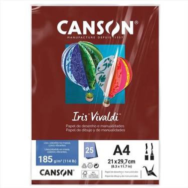 Imagem de Papel A4 185g Canson iris vivaldi grená com 25 folhas