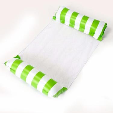 Imagem de Boia Colchão Inflável Piscina Grande Rede Adulto Praia Verão