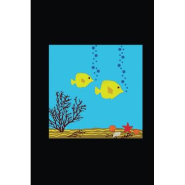 Imagem de YELLOW FISH Notebook: GRAPH paper, 120 page 6”x9” drafting quad ruled grid composition 4x4 squares per inch, with POP ART cover for school, college, ... people who measure, draw to scale: Geniuses