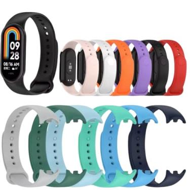 Imagem de Pulseira Silicone Compatível Para Smartband Mi Band 8 e 9 DM ACESSÓRIOS (CINZA)
