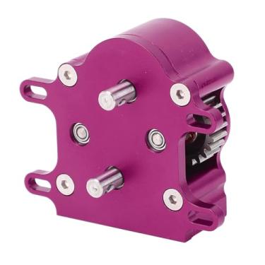 Imagem de Caixa de Engrenagens do Carro Rc, Conjunto Externo Duplo da Caixa de Transmissão do Motor do Rotor Com Placa do Patim para a Esteira Rolante da Escala Scx10 1/10 (Roxo)