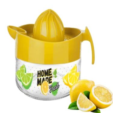 Imagem de Espremedor de limão de vidro, laranja, espremedor manual de uva, espremedor de frutas cítricas pequeno, extrator manual manual com alça e bico para despejar, vidro transparente pesado sem BPA, 286 g