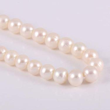 Imagem de Pérolas naturais de água doce, contas soltas, feitas à mão, faça você mesmo, para fazer joias, faça você mesmo, colar feminino, pulseira 6-7 mm, cor branca 35,56 cm