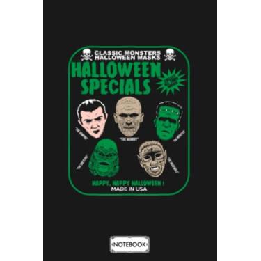 Imagem de Halloween Specials Classic Monsters G78166 Notebook: Planner, Journal, Matte Finish Cover, Diary, Lined College Ruled Paper, 6x9 120 Pages