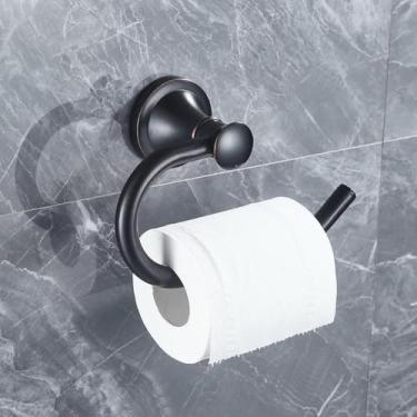 Imagem de Anel de toalha de bronze esfregado a óleo Suporte de papel higiênico Barra de toalha escalável Gancho de roupão de parede Acessórios de banheiro, Suporte de papel higiênico, Tamanho único