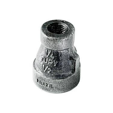Imagem de Luva Redução Tupy 1/2" NPT x 1/4" 300 LBS Preto A.P, Novo