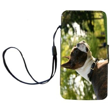 Imagem de Rikki Knight Capa carteira com design de cachorro Boston Terrier com aba magnética para Apple iPhone 4 e 4s
