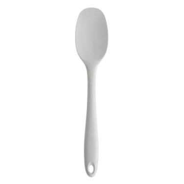 Imagem de Colher de espátula de silicone favorita da RSVP International, branca, 27,94 cm