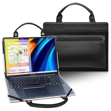 Imagem de Capa de laptop para Samsung Galaxy Book3 360 13 NP730QFG NP730QFG-KA1US com bolsa portátil com alça de bolsa, preta
