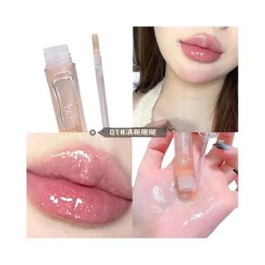 Imagem de Brilho Labial Hidratante Transparente em Vidro - Com Espelho, TB-804-1