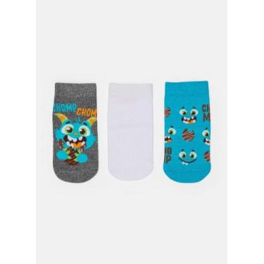 Imagem de Meia Tripack Bebê Monstro - Puket, 15 A 18