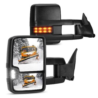 Imagem de Espelhos de reboque Power Heated Clearance Conjunto de 2 luzes de seta para Chevrolet GMC C1500 K1500 C2500 K2500 K3500 C3500 1988-1998 C1500 C2500 K1500 K2500 Suburban Tahoe Yukuki em 1992-1999