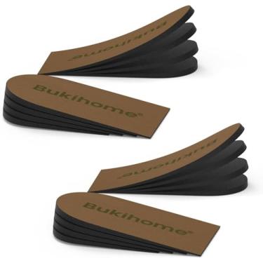 Imagem de Inserções ajustáveis de elevação do calcanhar para sapatos – Bukihome ortopédico para pernas irregulares, 4 camadas de aumento de altura, palmilha para dor no calcanhar, esporão no calcanhar,
