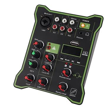Imagem de Misturador de Linha de áudio de 5 Canais Com Efeito de Reverberação USB para Telefones Celulares, Tablets e Computadores, Voz Automática de Chip DSP