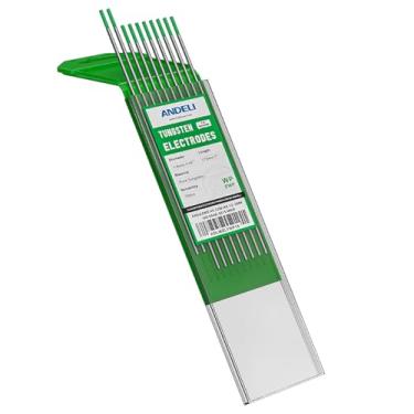 Imagem de ANDELI Eletrodo de tungstênio de soldagem TIG puro tungstênio 1/40.6 cm x 17.8 cm (verde, EWP) 10 peças