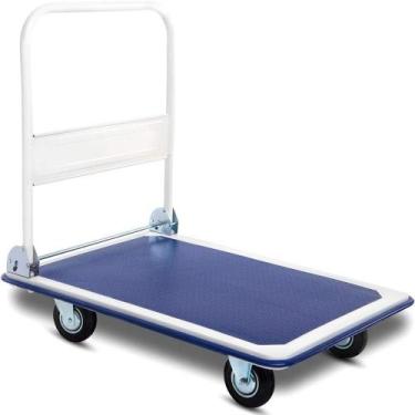 Imagem de Carrinho De Carga Plataforma Dobrável Rodas Até 150kg Ferro - Yeet