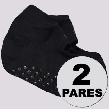 Imagem de Kit Meia Lupo Performance Sapatilha Pilates 2 Pares Feminina Preta, 37