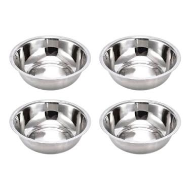 Imagem de Vasilha Comedouro pote tigela inox para cães e gatos pet cachorro (4un de 19cm)
