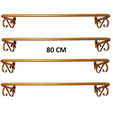 Imagem de 4 Arara De Parede Rose Gold 80cm - VFUTILIDADES, ROSE 1M