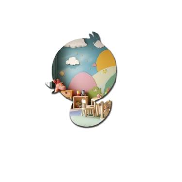 Imagem de MACGIKMIRO Espelho acrílico inquebrável Little Duck espelho não quebrável espelho inquebrável espelho de parede acrílico espelhos decorativos espelhos sem moldura para decoração de sala de casa