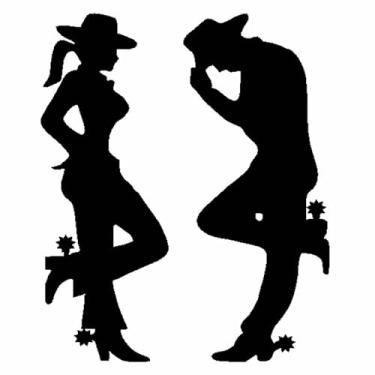 Imagem de Skin Adesivo Country Cowboy Casal Sertanejo (Preto)