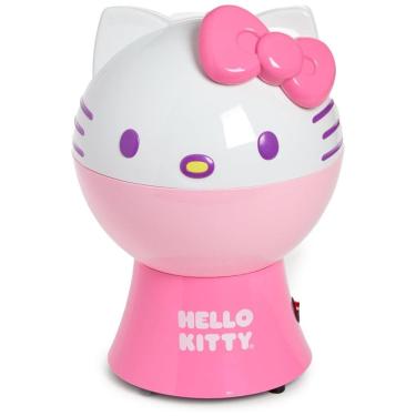 Imagem de Pipoqueira Elétrica com Tema Hello Kitty, Copo Medidor e Tampa que Vira Tigela de Servi...